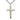 Two-tone gold filled and sterling silver large Catholic crucifix necklace with 24 inch chain by Bliss