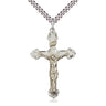 Two-tone gold filled and sterling silver large Catholic crucifix necklace with 24 inch chain by Bliss