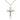 Two-tone gold filled and sterling silver large Catholic crucifix necklace with 18 inch chain by Bliss