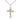 Two-tone gold filled and sterling silver medium Catholic crucifix necklace with 18 inch chain by Bliss