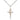 Two-tone gold filled and sterling silver medium Catholic crucifix necklace with 18 inch chain by Bliss