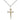 Two-tone gold filled and sterling silver medium nail crucifix necklace with 18 inch chain by Bliss