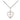 Two-tone Gold Filled and Sterling Silver small heart cross necklace with 18 inch chain by Bliss Manufacturing
