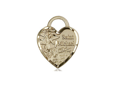14kt Solid Gold St. Michael the Archangel Medal Pendant 3/4 inch Bliss USA handcrafted