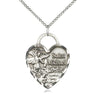 Sterling Silver St. Michael the Archangel Patron Saint Medal Necklace 1x3/4 inch on 18 inch Chain by Bliss