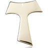 14kt solid gold large Tau Cross pendant 1.5 inch by 1.25 inch handcrafted by Bliss Manufacturing USA