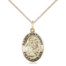 14kt Gold Filled St. Anthony of Padua Medal Necklace 3/4 x 1/2 inches 18 inch Curb Chain Bliss USA