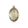 14kt solid gold St. Lazarus patron saint medal pendant, 3/4 inch by 1/2 inch, handcrafted by Bliss