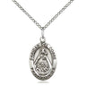 Sterling Silver Caridad del Cobre Medal Necklace 3/4 inch by 1/2 inch with 18 inch Chain by Bliss