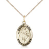 14kt Gold Filled St. Ann Medium Medal Necklace 3/4 x 1/2 on 18 inch Chain by Bliss USA