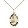 Gold Filled St. Gerard Majella Patron Saint Medal Necklace 3/4 x 1/2 inches on 18 inch curb chain by Bliss