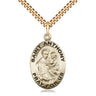 14kt Gold Filled St. Anthony of Padua Patron Saint Medal Necklace 1 x 5/8 inch with 24 inch chain by Bliss