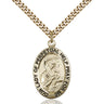 14kt Gold Filled Our Lady of Perpetual Help Medal Necklace 1 x 5/8 inch on 24 inch Chain by Bliss