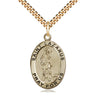 14kt Gold Filled St. Lazarus Patron Saint Medal Necklace with 24 inch Curb Chain by Bliss Manufacturing