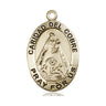 14kt Solid Gold Caridad del Cobre Medal Pendant 1 x 5/8 inch by Bliss Manufacturing
