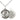 Sterling Silver St. Christopher Medal Necklace 3/4 inch pendant on 18 inch curb chain by Bliss Manufacturing