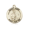 14kt solid gold St. Jude patron saint medal pendant 3/4 inch square handcrafted by Bliss Manufacturing USA