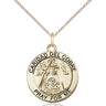 14kt Gold Filled Caridad del Cobre Medal Necklace 7/8 inch by 3/4 inch with 18 inch Chain by Bliss