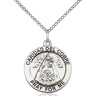 Sterling silver Caridad del Cobre medal necklace with 7/8 x 3/4 inch pendant on 18 inch chain by Bliss