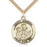 14kt Gold Filled St. Joseph Patron Saint Medal Necklace with 24 inch chain by Bliss Manufacturing USA