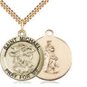 14kt Gold Filled St. Michael the Archangel medium medal necklace 1 inch by 7/8 inch with 24 inch chain by Bliss