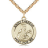 14kt gold filled St. Theresa medal necklace 1 by 7/8 inches with 24 inch chain by Bliss Manufacturing