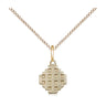 Small 14kt Gold Filled Jerusalem Cross Necklace with 3/8 x 1/4 inch pendant on 18 inch chain by Bliss