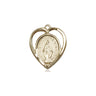 14kt Solid Gold Small Miraculous Medal Pendant 1/2 inch by Bliss Manufacturing