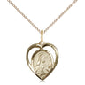 14kt Gold Filled Small St. Theresa Patron Saint Medal Necklace 5/8 x 1/2 inch with 18 inch Curb Chain by Bliss