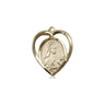 14kt Solid Gold Small St. Theresa Patron Saint Medal Pendant 5/8 x 1/2 inch Handcrafted by Bliss