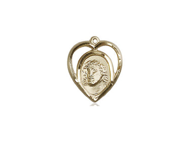 14kt Solid Gold Small Ecce Homo Medal Pendant 5/8 x 1/2 inches handcrafted by Bliss Manufacturing