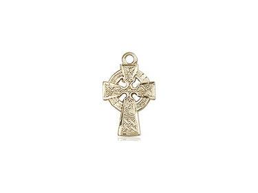 14kt Solid Gold Small Celtic Cross Pendant 1/2 x 3/8 inches by Bliss Manufacturing