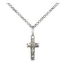 Sterling Silver small crucifix necklace half inch pendant 18 inch chain by Bliss