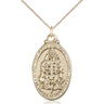 14kt gold filled Jewish Protection medal necklace 1 1/8 x 5/8 pendant on 18 inch chain by Bliss