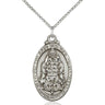 Sterling silver Jewish Protection medal necklace 1-1/8 inch pendant with 18 inch chain handcrafted by Bliss Manufacturing USA