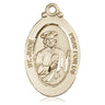 14kt Solid Gold St. Jude Patron Saint Medal Pendant 1 1/8 x 5/8 inches handcrafted by Bliss