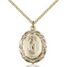 14kt gold filled Our Lady of Guadalupe medal necklace 7/8 inch pendant with 18 inch chain by Bliss