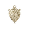 14kt Solid Gold medium Catholic Communion medal pendant 3/4 inch by Bliss Manufacturing USA