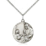 Sterling Silver St. Christopher Patron Saint Medal Necklace 3/4 x 5/8 inch with 18 inch Chain by Bliss