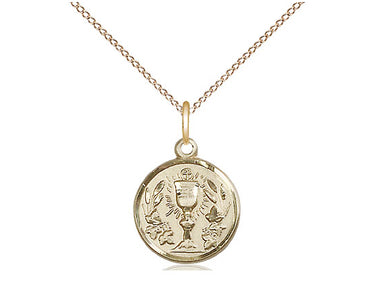 Gold Filled Small Catholic Communion Chalice Necklace 1/2 inch pendant with 18 inch chain by Bliss