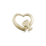 Small 14kt Solid Gold Heart Chalice Medal Pendant 1/2 x 5/8 inches handcrafted by Bliss Manufacturing USA