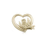 14kt Solid Gold Small Heart Guardian Angel Medal Pendant 1/2 x 5/8 inch by Bliss Manufacturing