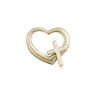 14kt Solid Gold small heart cross medal pendant 1/2 x 5/8 inch by Bliss Manufacturing