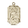 14kt Solid Gold Medium St. Christopher Patron Saint Medal Pendant 1 x 5/8 Handcrafted by Bliss