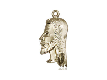 14kt Solid Gold St. Christopher Catholic medal pendant 7/8 inch by 3/8 inch handmade by Bliss Manufacturing