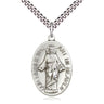 Sterling Silver Our Father Pendant Necklace 1 1/8 inch with 24 inch Chain by Bliss Manufacturing