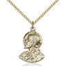 14kt gold filled Head of Christ medal necklace with 18 inch curb chain handcrafted by Bliss Manufacturing