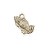 14kt solid gold small Catholic Praying Hands pendant medal 1/2 inch handcrafted USA by Bliss