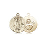 14kt Solid Gold Small Our Lady of Guadalupe Medal Pendant 5/8 x 1/2 inches by Bliss Manufacturing