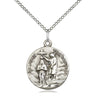 Sterling Silver St. John the Baptist patron saint medal necklace 3/4 inch by 5/8 inch on 18 inch chain by Bliss